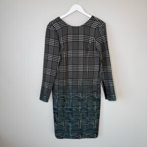 Worth New York | Wool Plaid Midi Sheath Dress Size 4